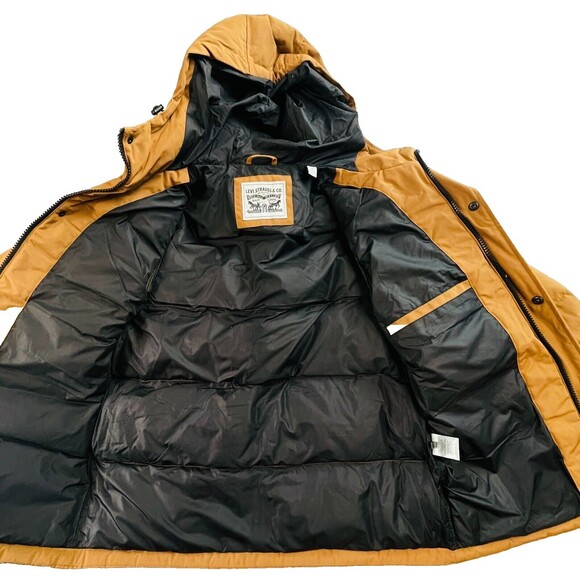 Levi's Mens Sz Small Brown Arctic Cloth Quilted Lined Four Pocket Chore New $29 - Picture 4 of 15
